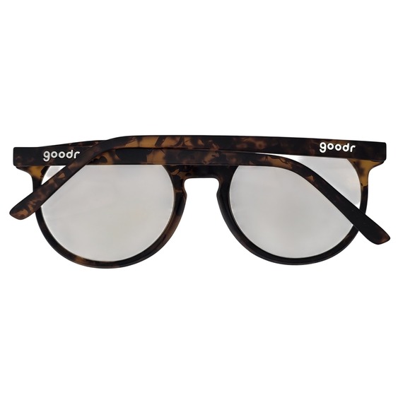 Goodr Insert Coin To Continue Blue Light Glasses Tortoise Brown Keyhole With Bag - Picture 8 of 12